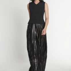 Ana Alcazar Plissé Lange Jurk Elvogea