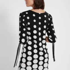 Ana Alcazar Mouw Jurk Palmara Zwart-Wit -Goedkope Mooie Kled Winkel ana alcazar 046698 2628 100 4