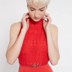 Ana Alcazar Mix Jurk Sanobea Rood -Goedkope Mooie Kled Winkel ana alcazar 046954 2694 500 5