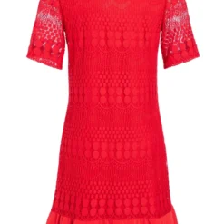 Ana Alcazar Korte Mouwen Jurk Santyle Rood -Goedkope Mooie Kled Winkel ana alcazar 046955 2694 500 6