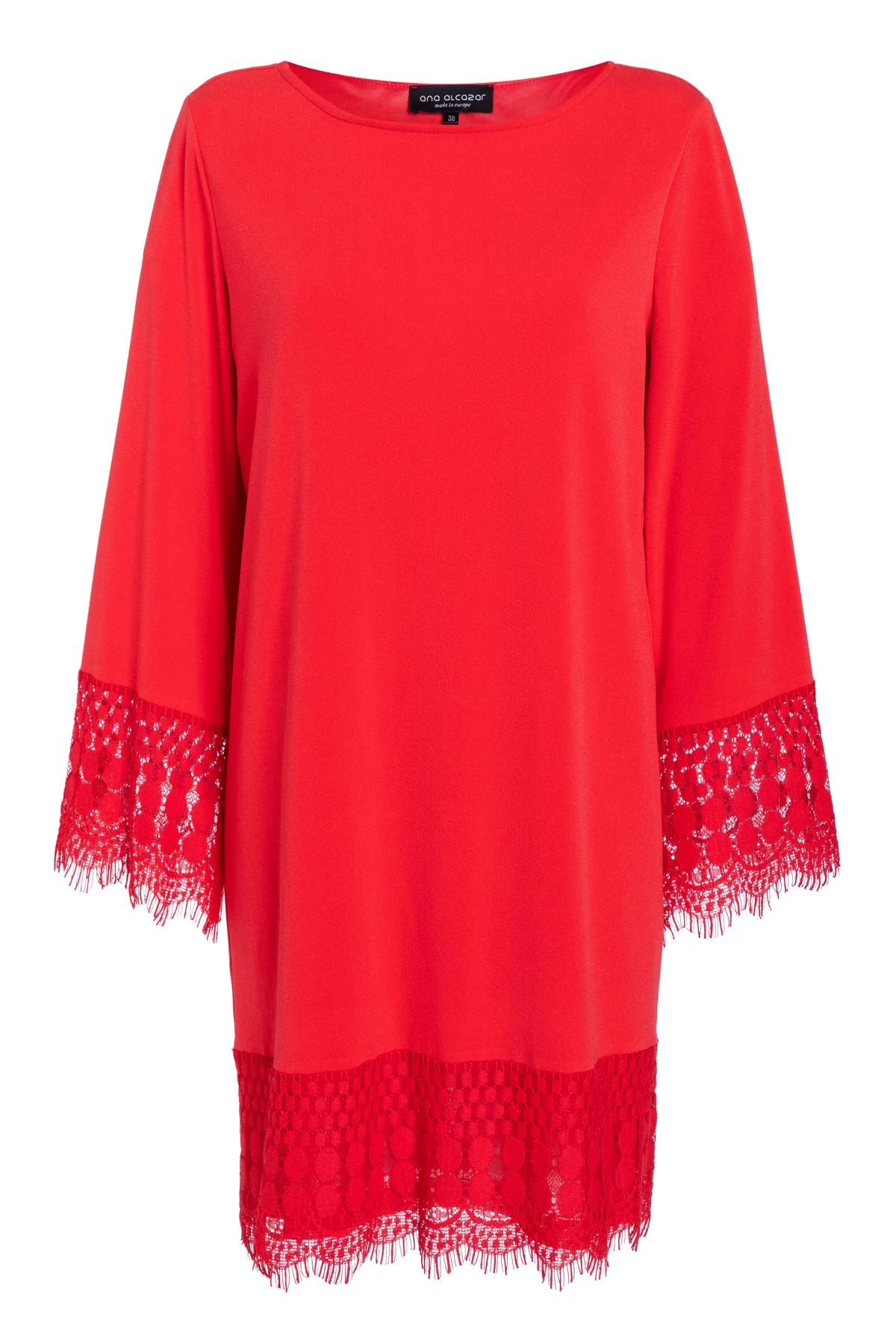 Ana Alcazar Lange Mouwen Jurk Saorea Rood 6 Ana Alcazar Lange Mouwen Jurk Saorea Rood - Afbeelding 6