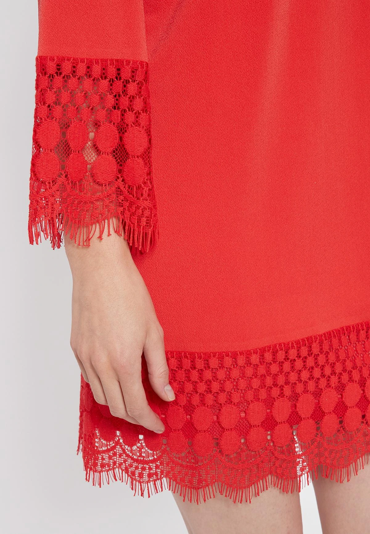 Ana Alcazar Lange Mouwen Jurk Saorea Rood 4 Ana Alcazar Lange Mouwen Jurk Saorea Rood - Afbeelding 4