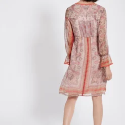 Ana Alcazar Ruche Mouw Jurk Semesta 9 Ana Alcazar Ruche Mouw Jurk Semesta -Goedkope Mooie Kled Winkel ana alcazar 047036 2709 4