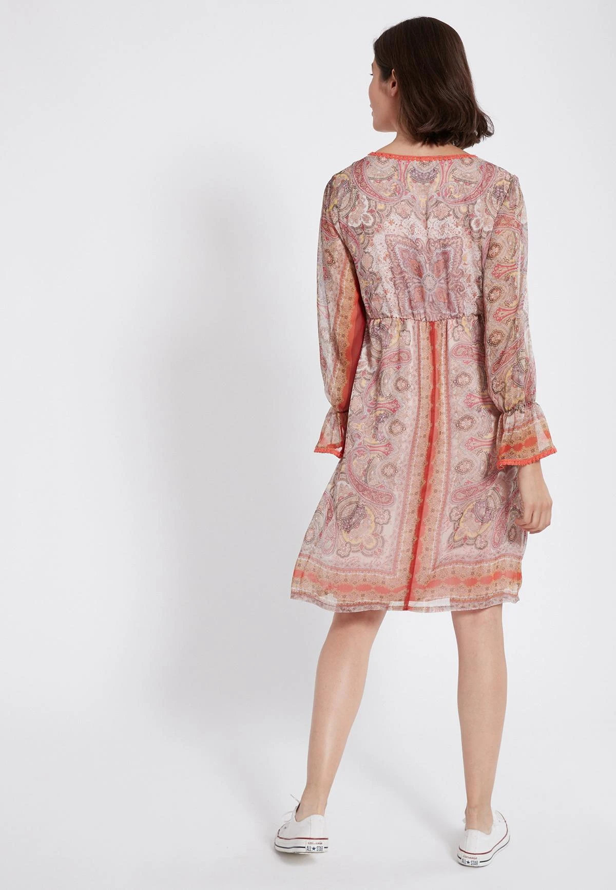 Ana Alcazar Ruche Mouw Jurk Semesta 3 Ana Alcazar Ruche Mouw Jurk Semesta - Afbeelding 3