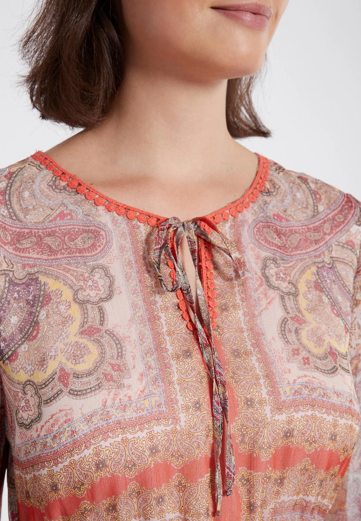 Ana Alcazar Ruche Mouw Jurk Semesta 4 Ana Alcazar Ruche Mouw Jurk Semesta - Afbeelding 4