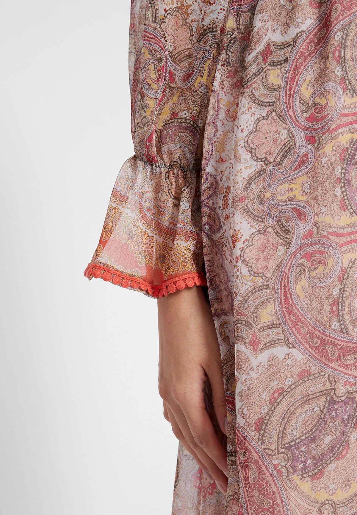 Ana Alcazar Ruche Mouw Jurk Semesta 5 Ana Alcazar Ruche Mouw Jurk Semesta - Afbeelding 5