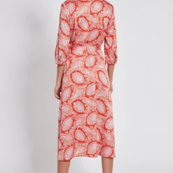 Ana Alcazar Midi Jurk Tefrola Geel -Goedkope Mooie Kled Winkel ana alcazar 047211 2754 500 4