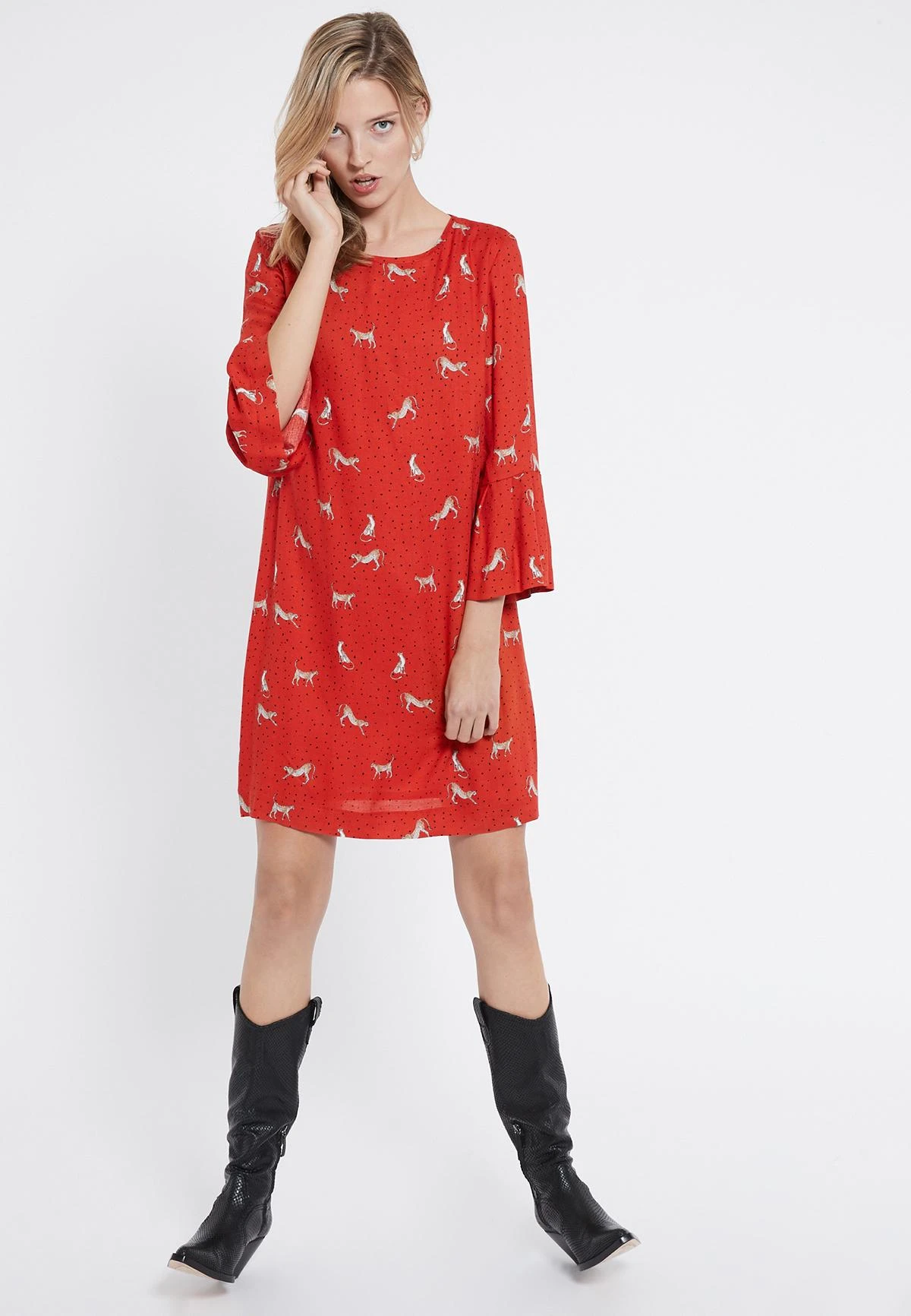 Ana Alcazar A-Lijn Jurk Vabonte 1 Ana Alcazar A-Lijn Jurk Vabonte