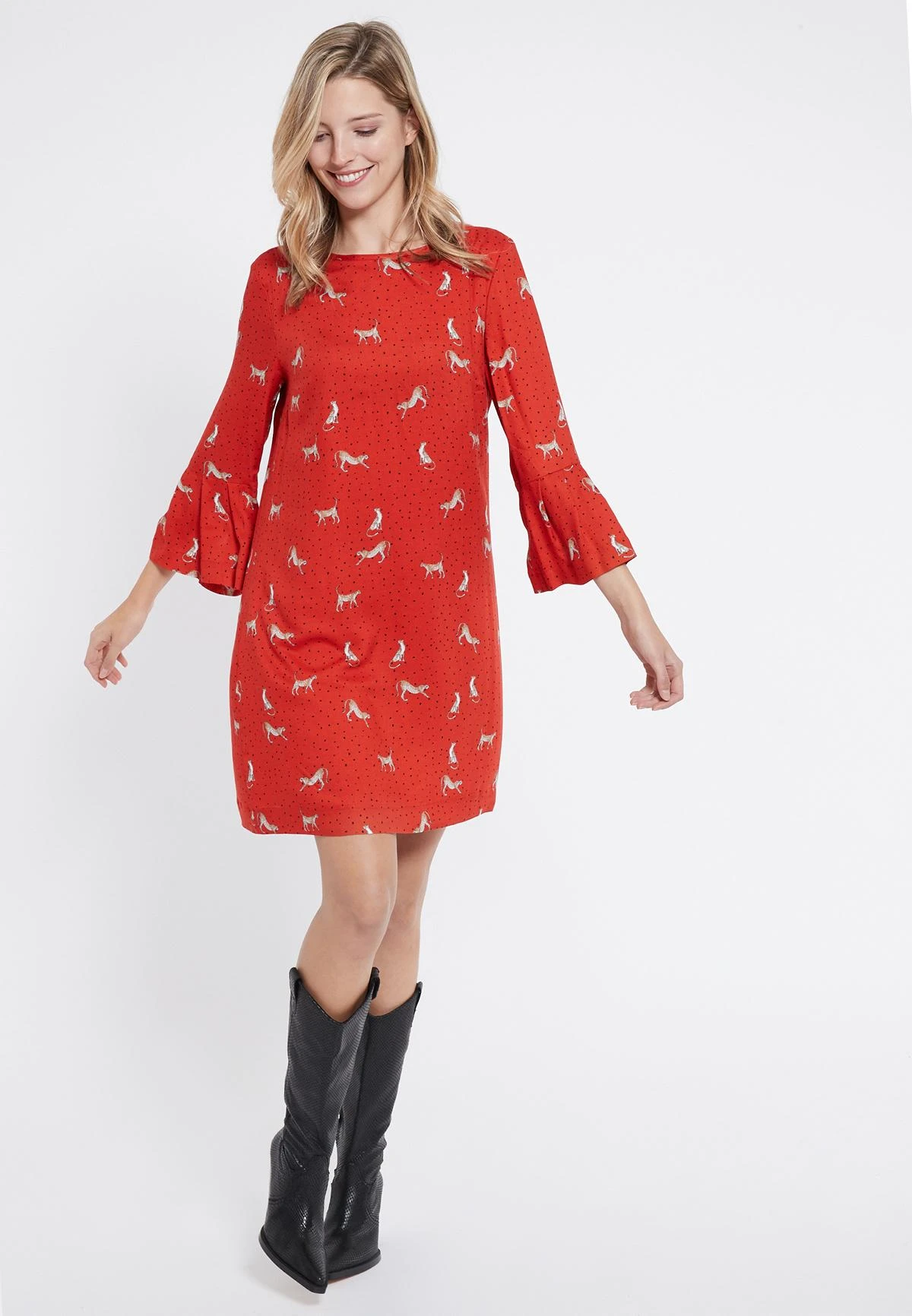 Ana Alcazar A-Lijn Jurk Vabonte 2 Ana Alcazar A-Lijn Jurk Vabonte - Afbeelding 2