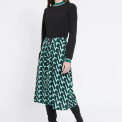 Ana Alcazar Mix Jurk Vabury Groen