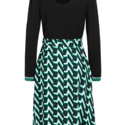 Ana Alcazar Mix Jurk Vabury Groen -Goedkope Mooie Kled Winkel ana alcazar 047328 2790 400 7