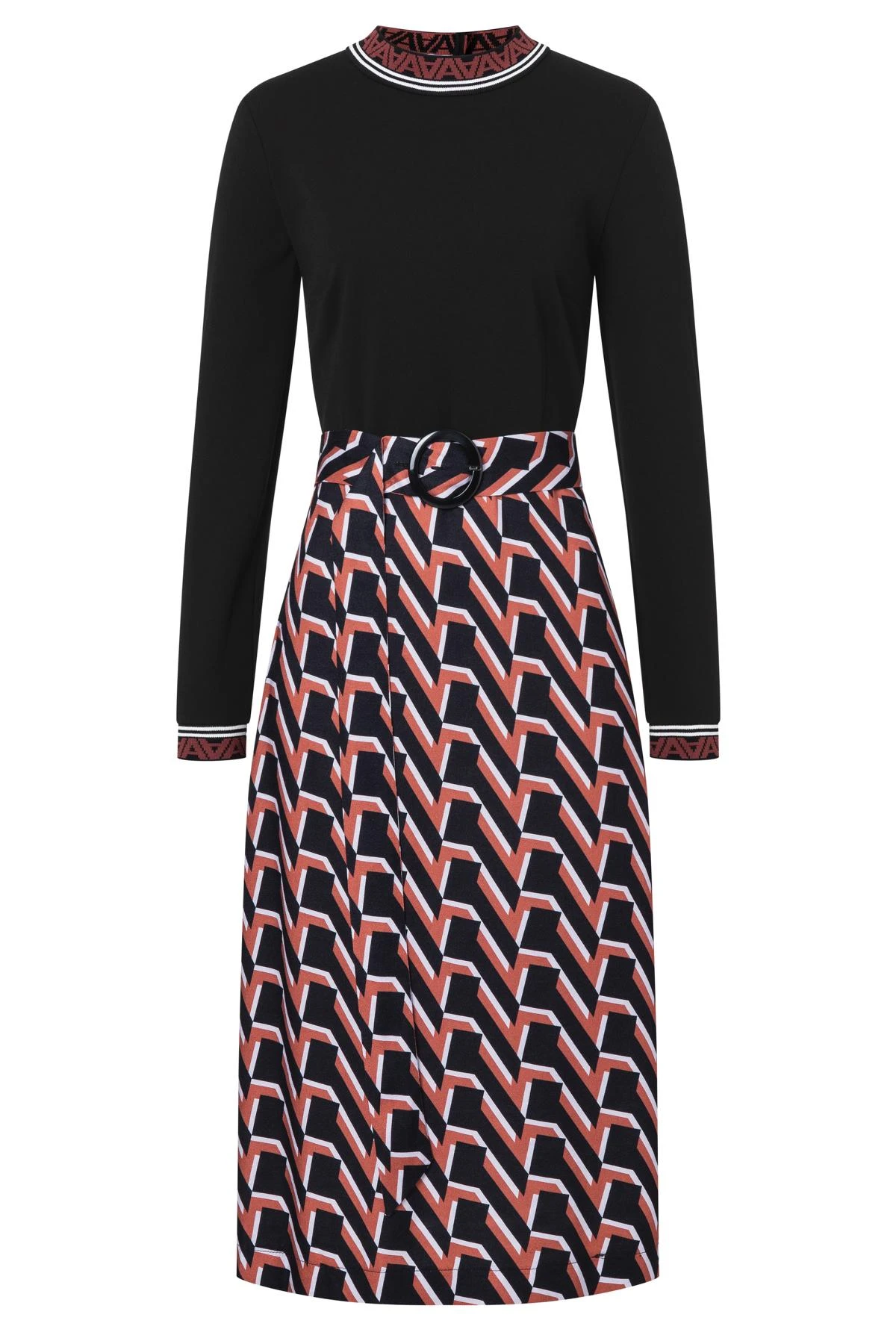 Ana Alcazar Mix Jurk Vaburany Bruin 6 Ana Alcazar Mix Jurk Vaburany Bruin - Afbeelding 6