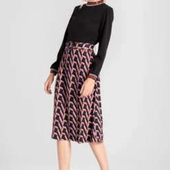 Ana Alcazar Mix Jurk Vaburany Bruin