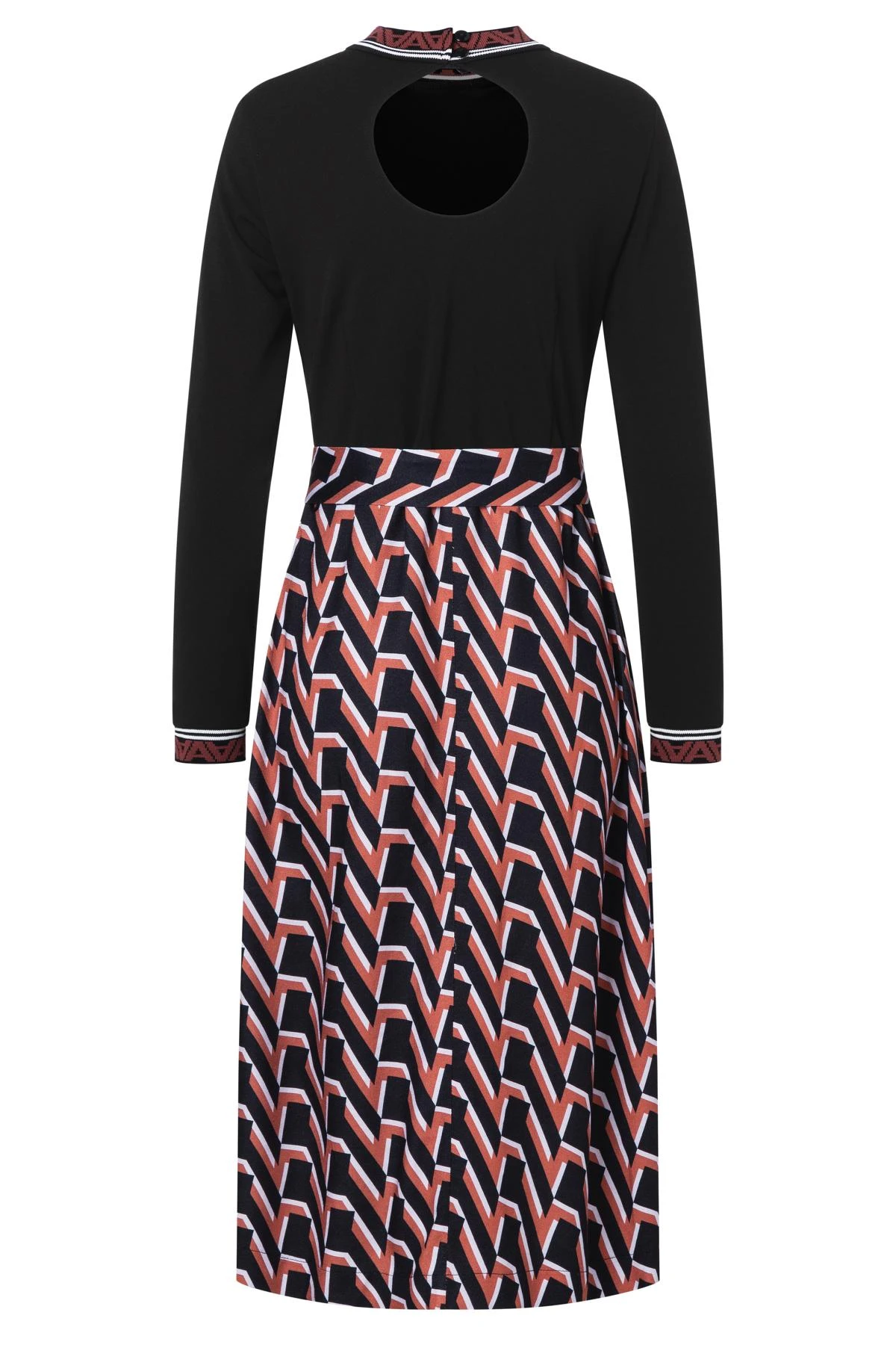 Ana Alcazar Mix Jurk Vaburany Bruin 5 Ana Alcazar Mix Jurk Vaburany Bruin - Afbeelding 5