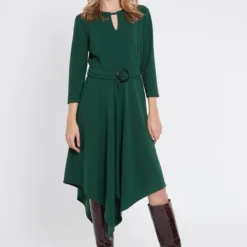 Ana Alcazar Riem Jurk Vafetos Groen