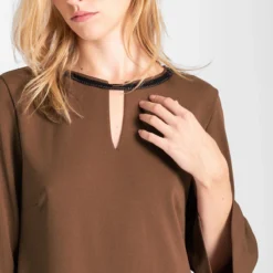 Ana Alcazar A-Lijn Jurk Vafemis Bruin -Goedkope Mooie Kled Winkel ana alcazar 047367 2797 800 5