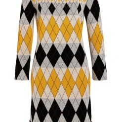 Ana Alcazar Franjes Jurk Vekyra Geel -Goedkope Mooie Kled Winkel ana alcazar 047416 2807 900 1