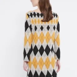 Ana Alcazar Franjes Jurk Vekyra Geel -Goedkope Mooie Kled Winkel ana alcazar 047416 2807 900 4