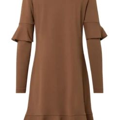 Ana Alcazar Volant Jurk Waisea Bruin -Goedkope Mooie Kled Winkel ana alcazar 047500 2828 8506