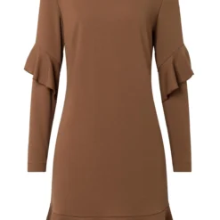 Ana Alcazar Volant Jurk Waisea Bruin -Goedkope Mooie Kled Winkel ana alcazar 047500 2828 850 a