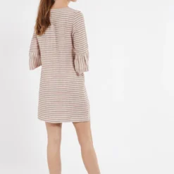 Ana Alcazar Volant Jurk Zemes Donker-Beige 8 Ana Alcazar Volant Jurk Zemes Donker-Beige -Goedkope Mooie Kled Winkel ana alcazar 047621 2866 8084