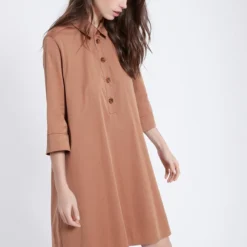 Ana Alcazar Blouse Jurk Zepoa Bruin 8 Ana Alcazar Blouse Jurk Zepoa Bruin -Goedkope Mooie Kled Winkel ana alcazar 047629 2869 8003