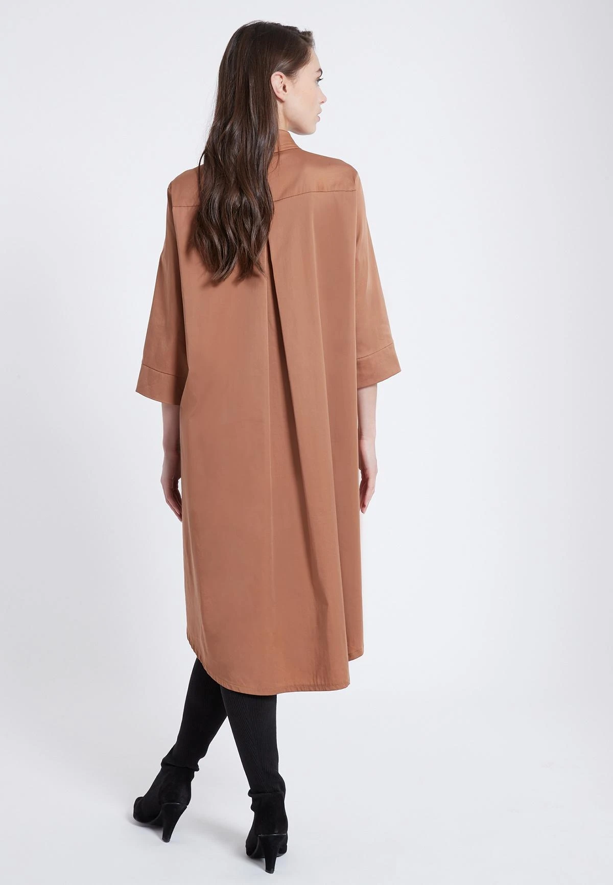 Ana Alcazar Blouse Jurk Zepoa Bruin 3 Ana Alcazar Blouse Jurk Zepoa Bruin - Afbeelding 3