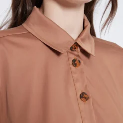 Ana Alcazar Blouse Jurk Zepoa Bruin 10 Ana Alcazar Blouse Jurk Zepoa Bruin -Goedkope Mooie Kled Winkel ana alcazar 047629 2869 8005