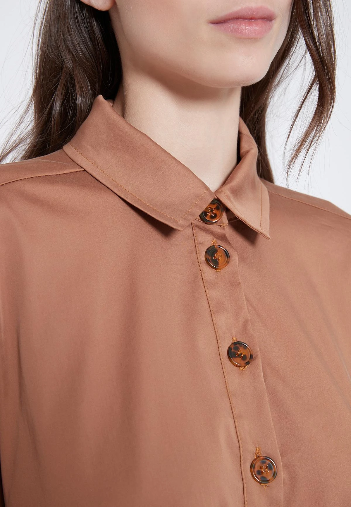 Ana Alcazar Blouse Jurk Zepoa Bruin 4 Ana Alcazar Blouse Jurk Zepoa Bruin - Afbeelding 4