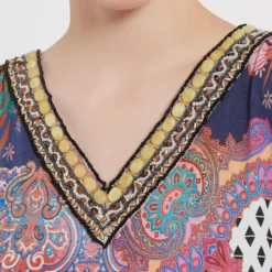 Ana Alcazar Korte Mouwen Jurk Zioly -Goedkope Mooie Kled Winkel ana alcazar 047744 2897 9105