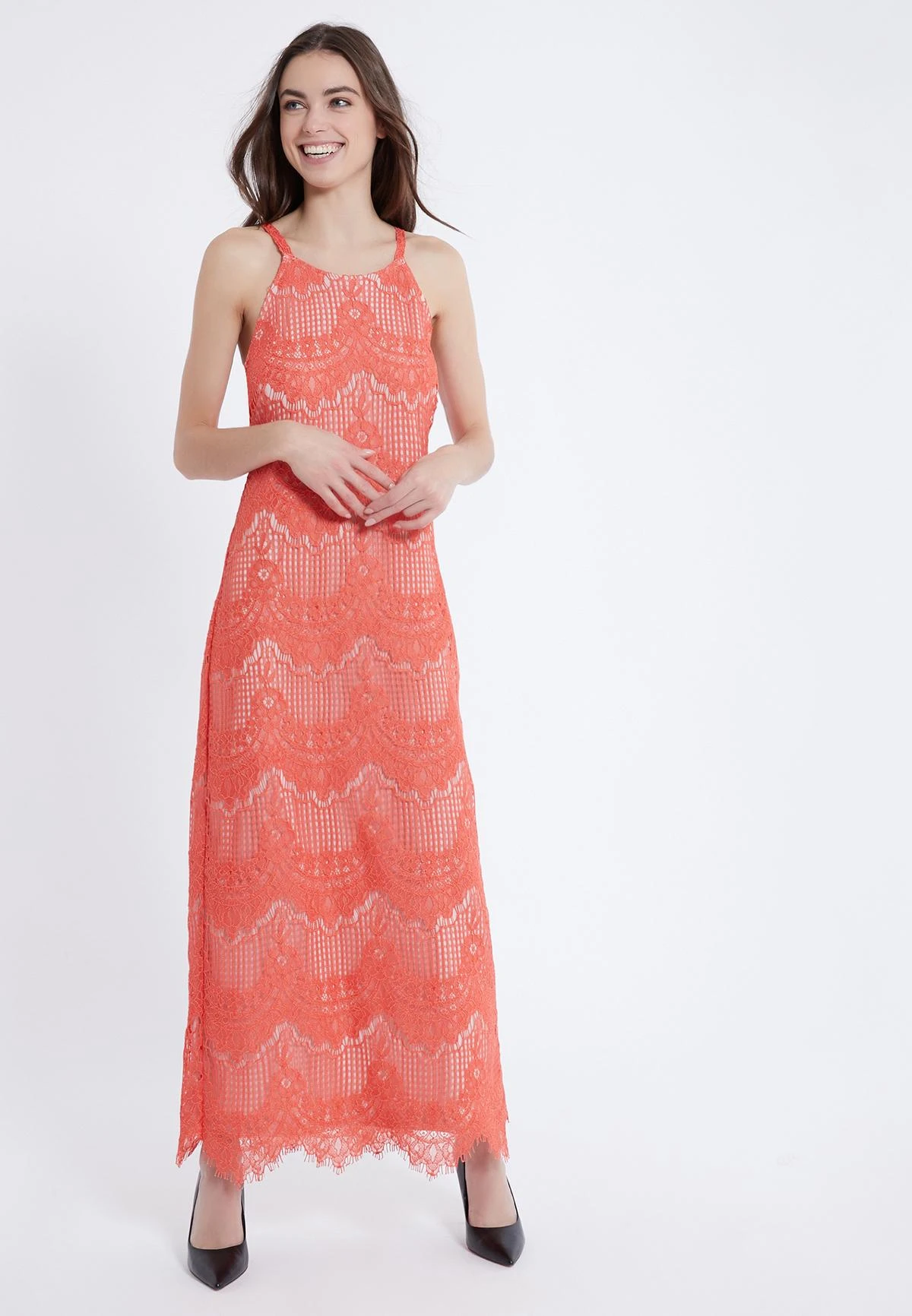 Ana Alcazar Ana Alazar Maxi Jurk Afrea Rood-Wit 1 Ana Alcazar Ana Alazar Maxi Jurk Afrea Rood-Wit