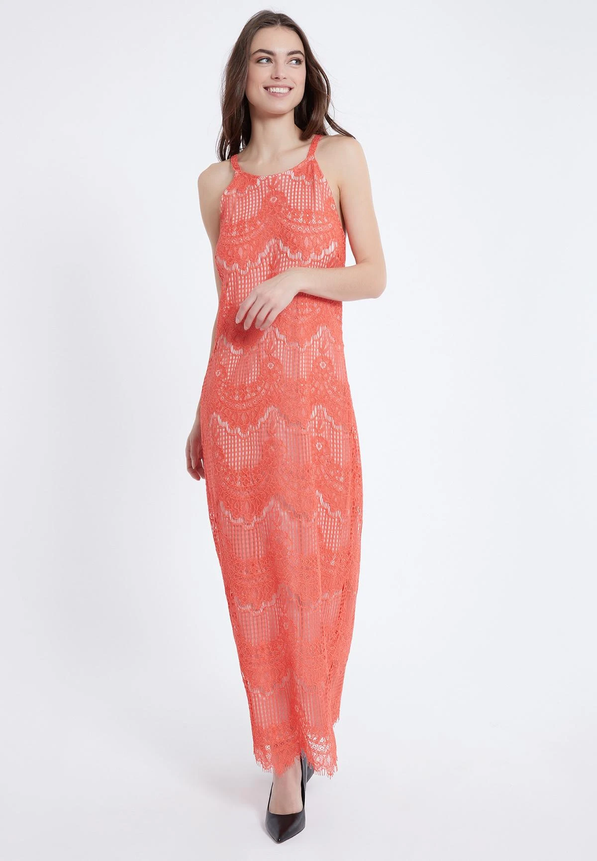 Ana Alcazar Ana Alazar Maxi Jurk Afrea Rood-Wit 2 Ana Alcazar Ana Alazar Maxi Jurk Afrea Rood-Wit - Afbeelding 2