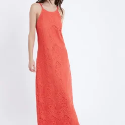 Ana Alcazar Maxi Jurk Afris Rood -Goedkope Mooie Kled Winkel ana alcazar 047830 29234
