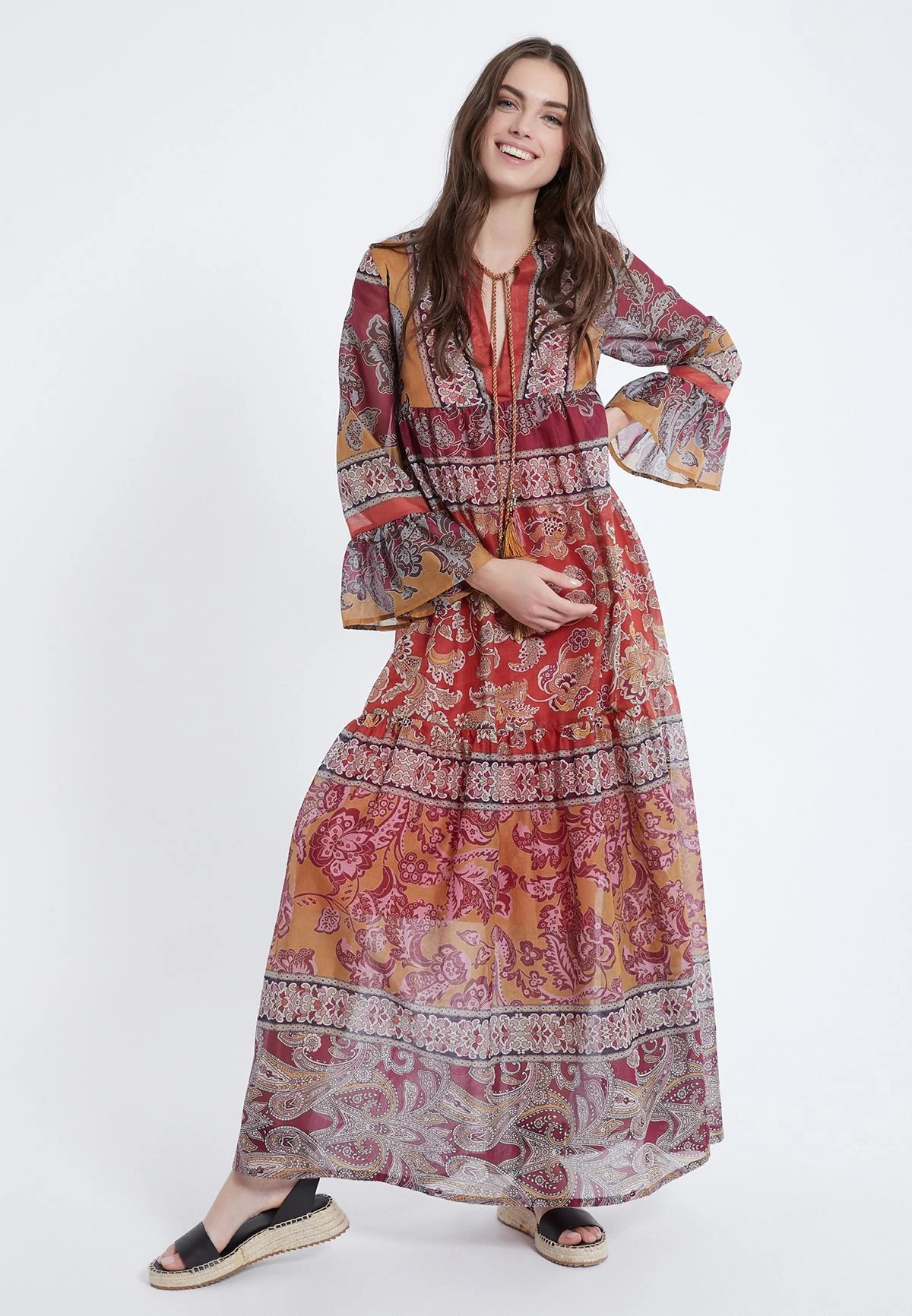 Ana Alcazar Maxi Boho Jurk Apmel 2 Ana Alcazar Maxi Boho Jurk Apmel - Afbeelding 2