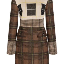 Ana Alcazar Geruite Jurk Belly 11 Ana Alcazar Geruite Jurk Belly -Goedkope Mooie Kled Winkel ana alcazar 048143 29841