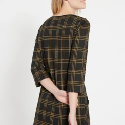 Ana Alcazar Geruite Jurk Bemly -Goedkope Mooie Kled Winkel ana alcazar 048147 2985 8004