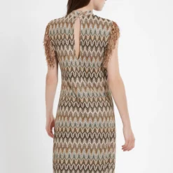 Ana Alcazar Franjes Jurk Ciba -Goedkope Mooie Kled Winkel ana alcazar 048412 3059 9105