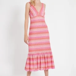 Ana Alcazar Midi Jurk Cyprosa