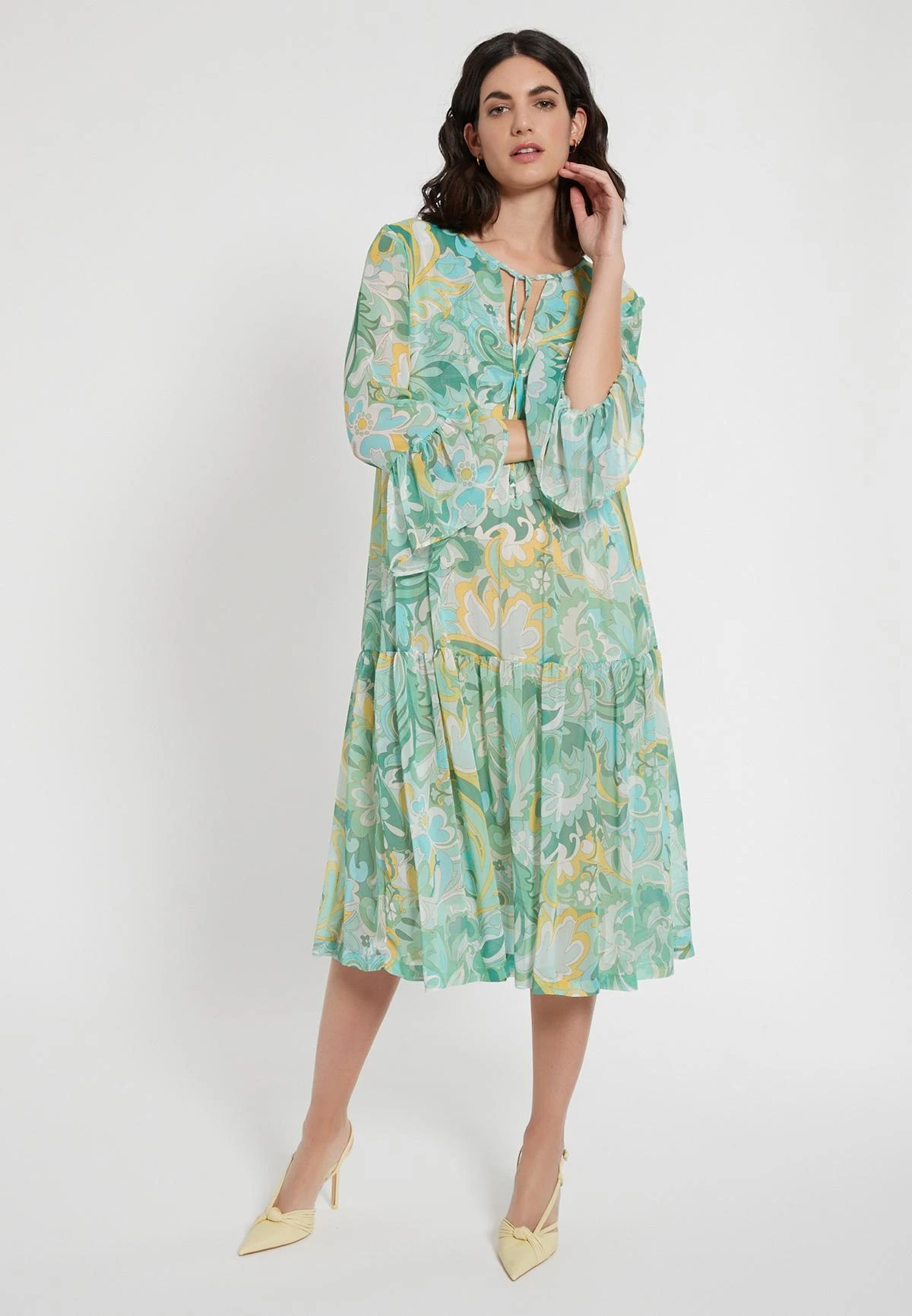 Ana Alcazar Gelaagde Jurk Dianes 2 Ana Alcazar Gelaagde Jurk Dianes - Afbeelding 2