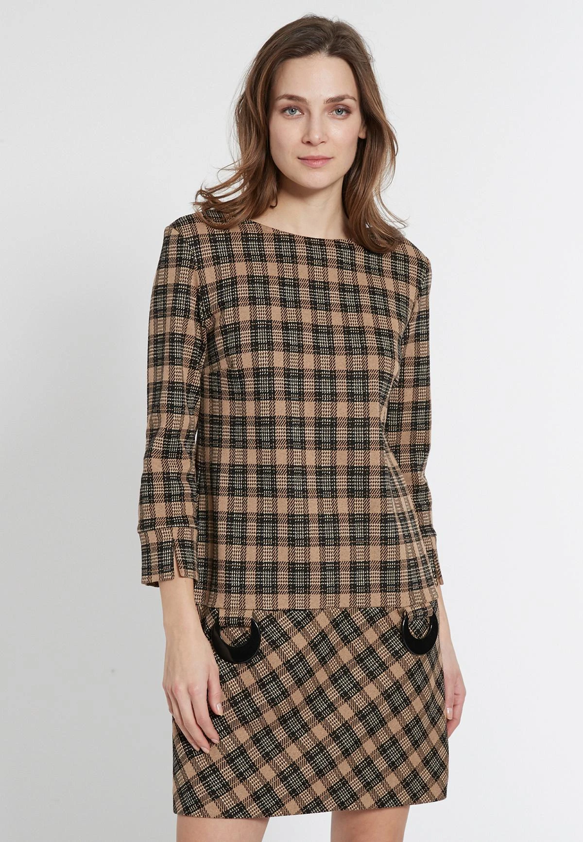 Ana Alcazar Geruite Jurk Emmy 2 Ana Alcazar Geruite Jurk Emmy - Afbeelding 2