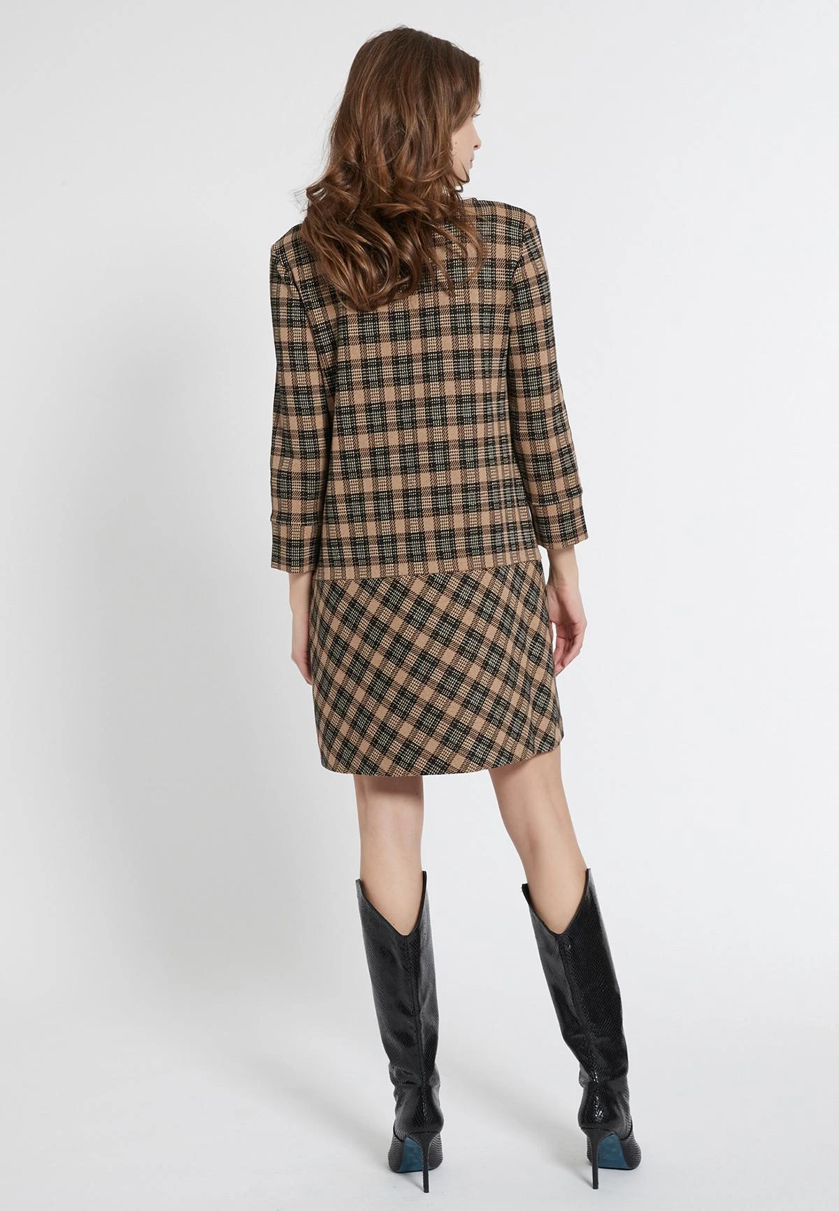 Ana Alcazar Geruite Jurk Emmy 3 Ana Alcazar Geruite Jurk Emmy - Afbeelding 3