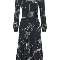 Ana Alcazar Midi Jurk Enjela -Goedkope Mooie Kled Winkel ana alcazar 048679 31291