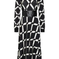 Ana Alcazar Midi Jurk Etria -Goedkope Mooie Kled Winkel ana alcazar 048736 31451