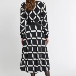 Ana Alcazar Midi Jurk Etria -Goedkope Mooie Kled Winkel ana alcazar 048736 31454