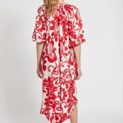 Ana Alcazar Midi Jurk Falma -Goedkope Mooie Kled Winkel ana alcazar 048917 3182 9104