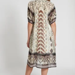 Ana Alcazar Midi Jurk Fara -Goedkope Mooie Kled Winkel ana alcazar 048933 3186 9104