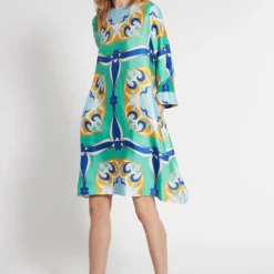 Ana Alcazar Print Jurk Fefa -Goedkope Mooie Kled Winkel ana alcazar 048963 3194 9103