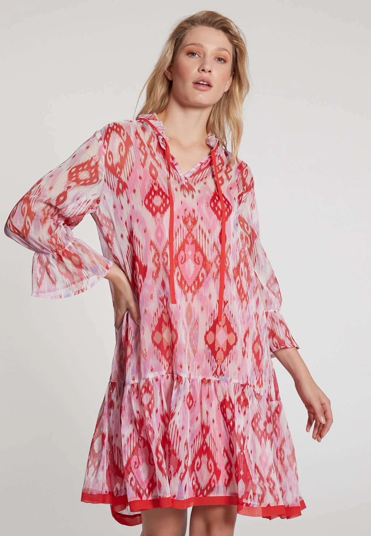 Ana Alcazar Ruches Jurk Giffey 2 Ana Alcazar Ruches Jurk Giffey - Afbeelding 2