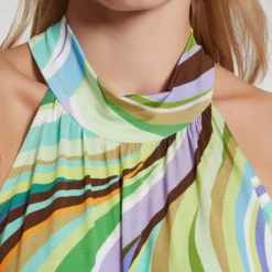 Ana Alcazar Neckholder Jurk Gealas -Goedkope Mooie Kled Winkel ana alcazar 049184 3245 9106