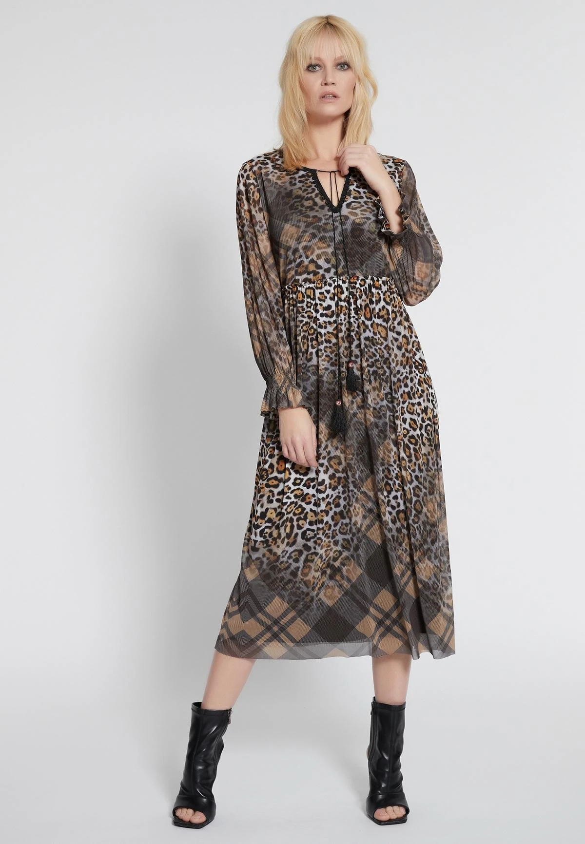 Ana Alcazar Midi Jurk Hilla 2 Ana Alcazar Midi Jurk Hilla - Afbeelding 2